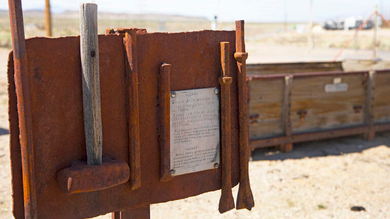 goldfield historic equipment park sign