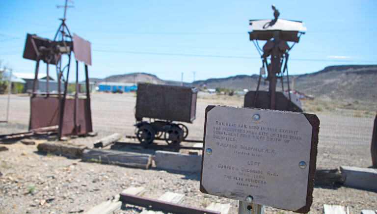 display at the goldfield historic equipment park