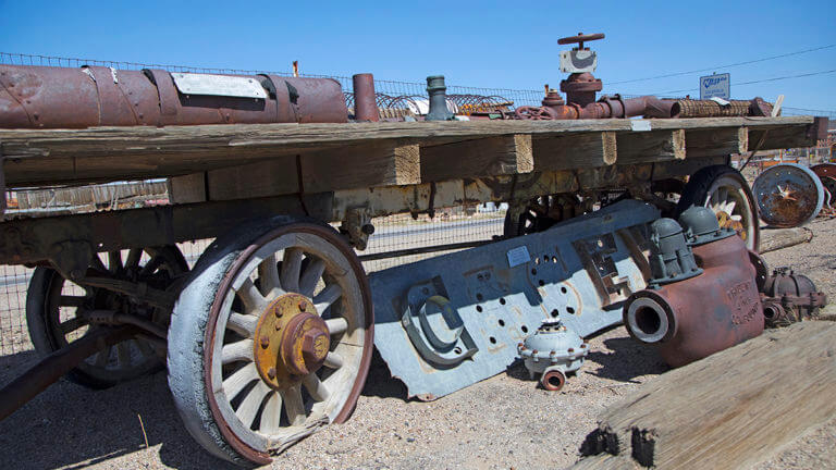 rail car at goldfield historic equipment park