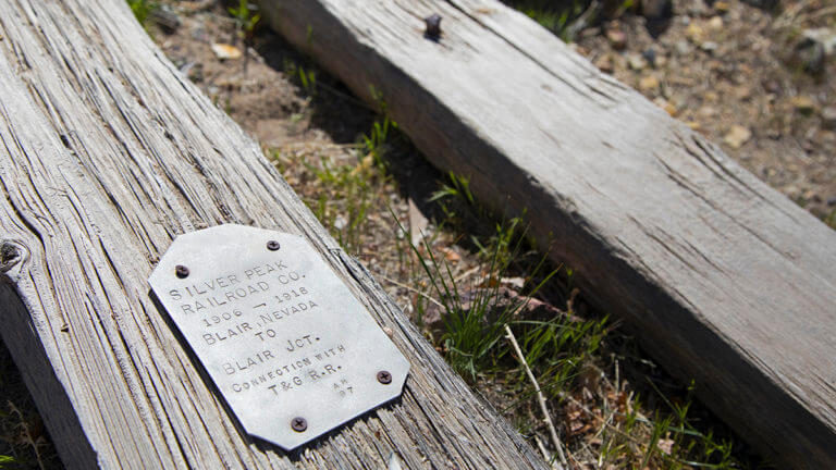 railroad ties at the goldfield historic equipment park