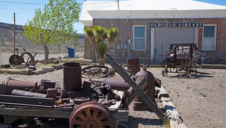 rail car at goldfield historic equipment park