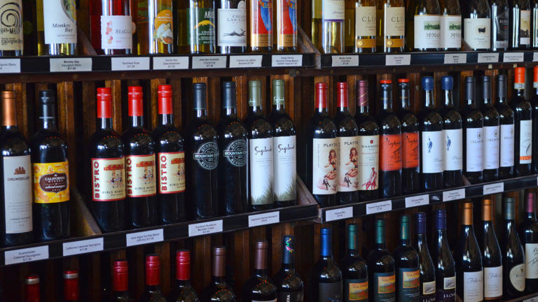wine selection at milos cellar and restaurant