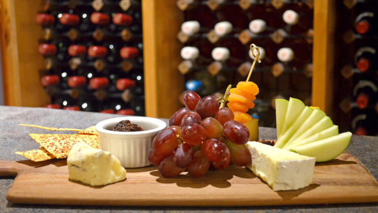 cheese plate at milos cellar and restaurant