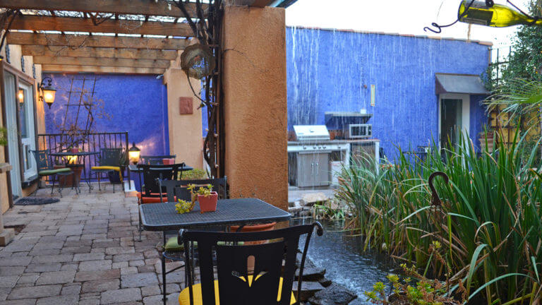 outdoor dining at milos cellar and restaurant