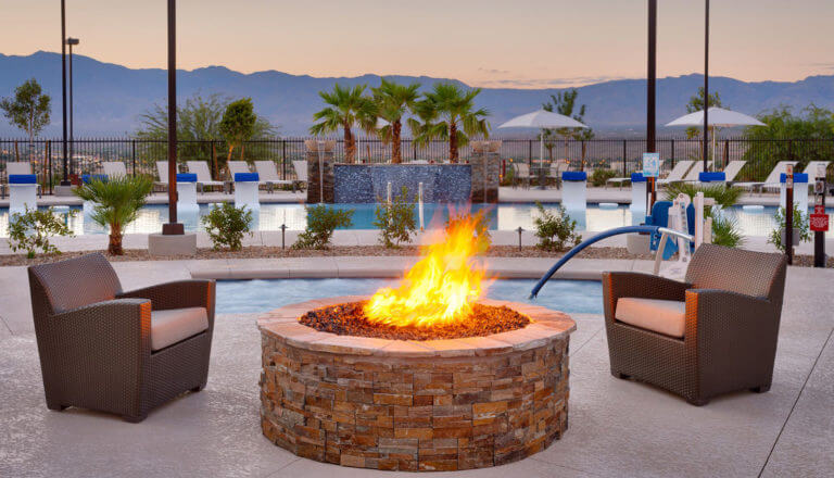 firepit at holiday inn express and suites in mesquite