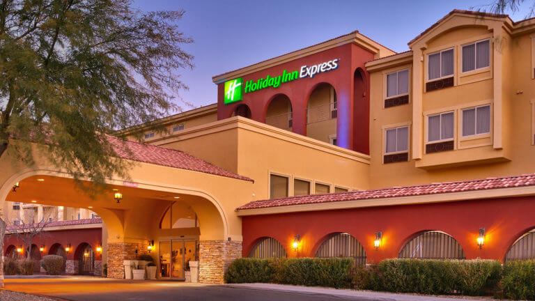 front of holiday inn express and suites in mesquite