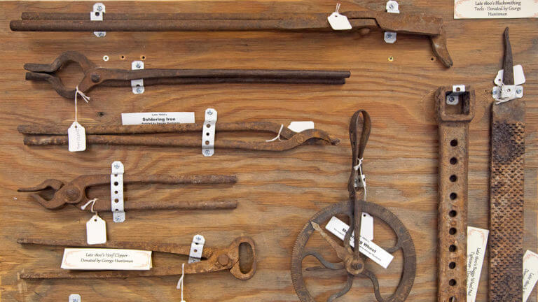 tools at Virgin Valley Heritage Museum