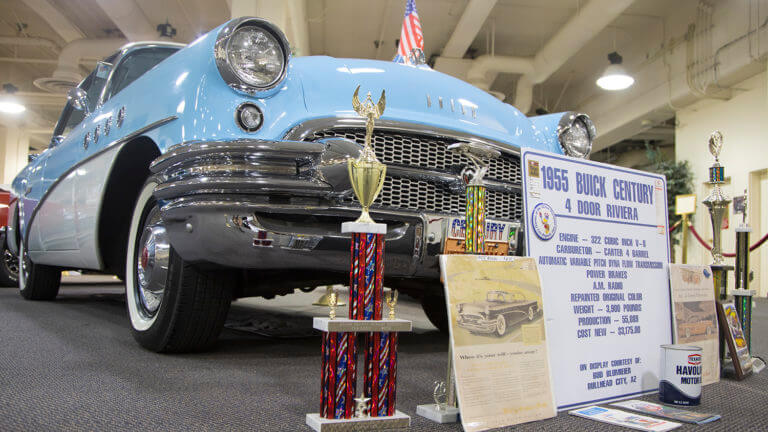 car with a award