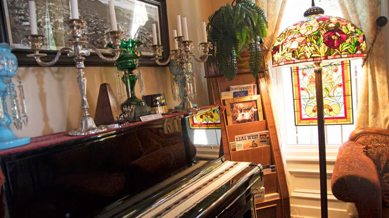 piano at the cobb mansion bed and breakfast