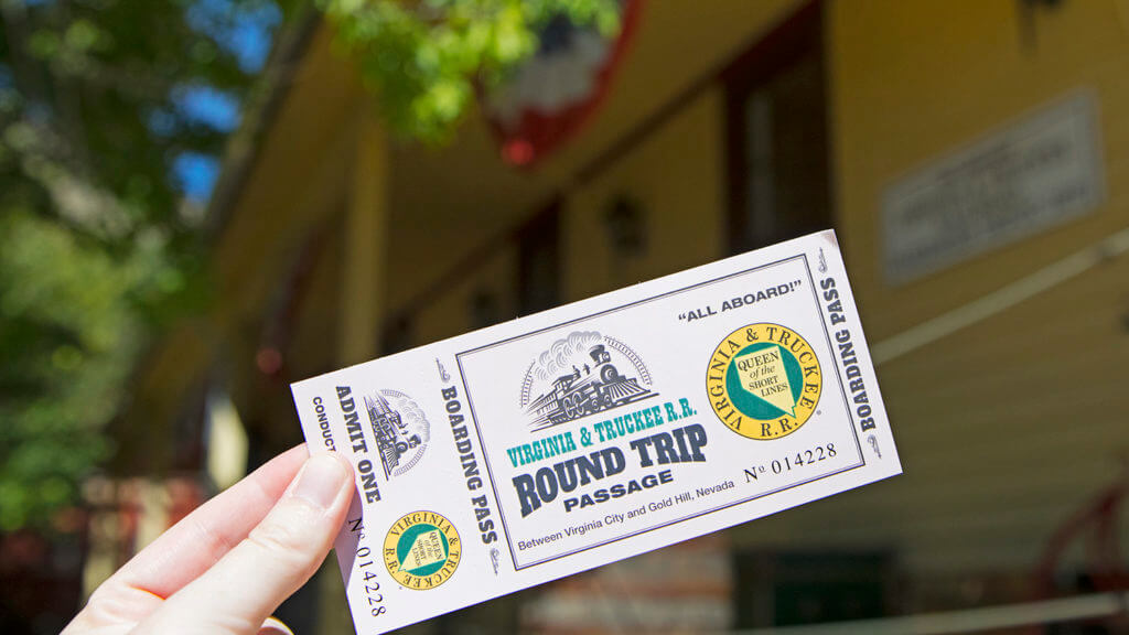 virginia & truckee railroad ticket