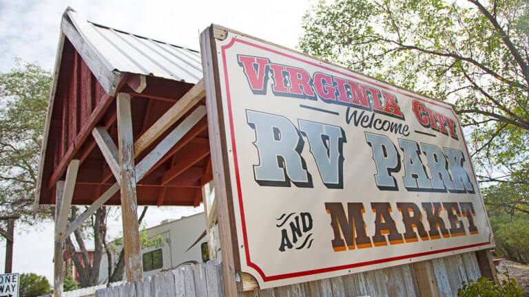 Virginia City RV Park sign