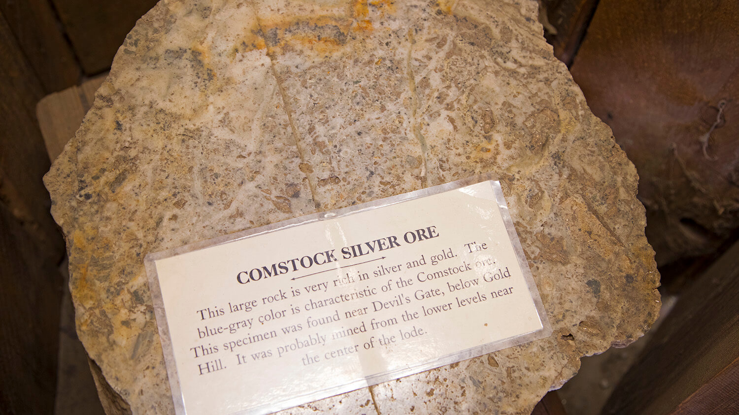 Comstock Silver Ore at The Way It Was Museum