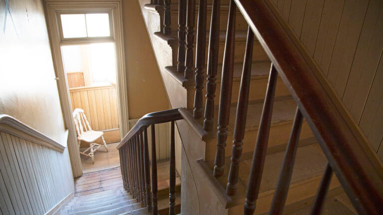 stairwell at saint marys art center