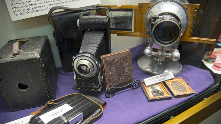 old microphone and other items a white pine public museum