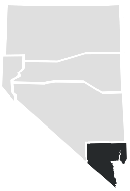 Southern Nevada on a map