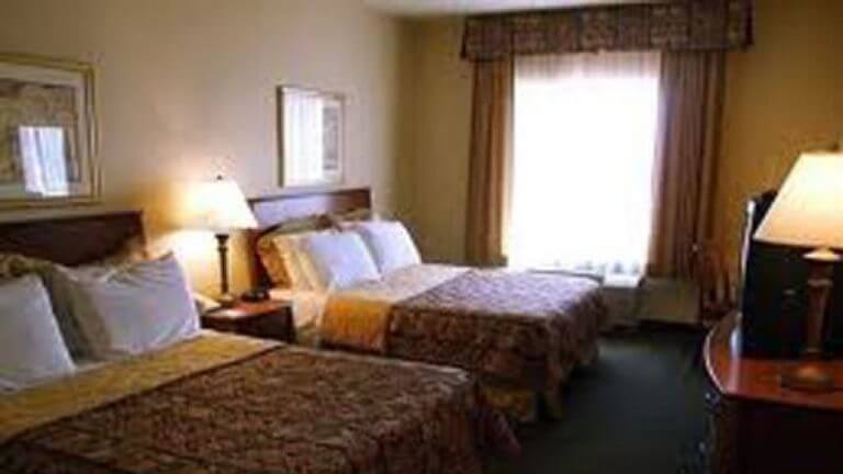 two beds in a room at virgin river hotel and casino