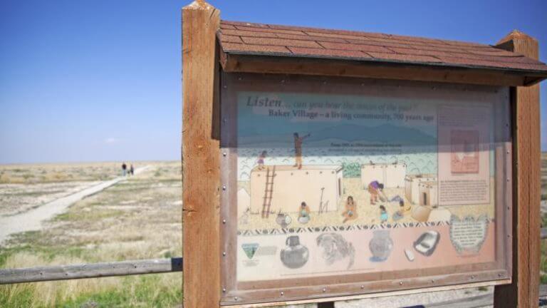 park sign at baker archaeological site