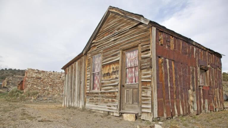 old building at belmont ghost town