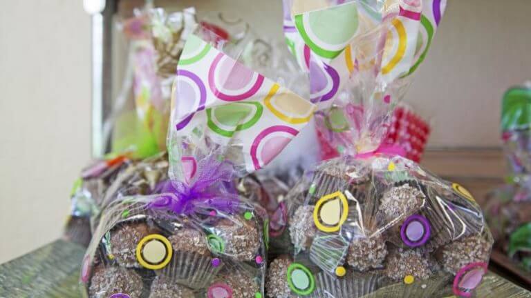 bag of treats at the chocolate shoppe in gardnerville