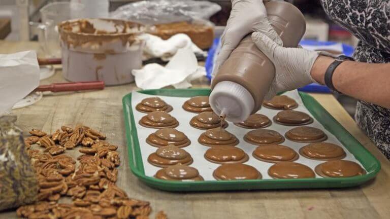 making cookies at the chocolate shoppe