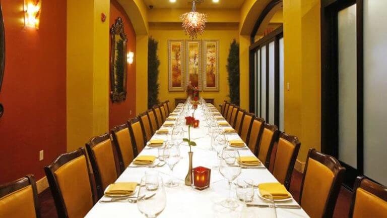 large dining table at Ferraro's Italian Restaurant & Wine Bar
