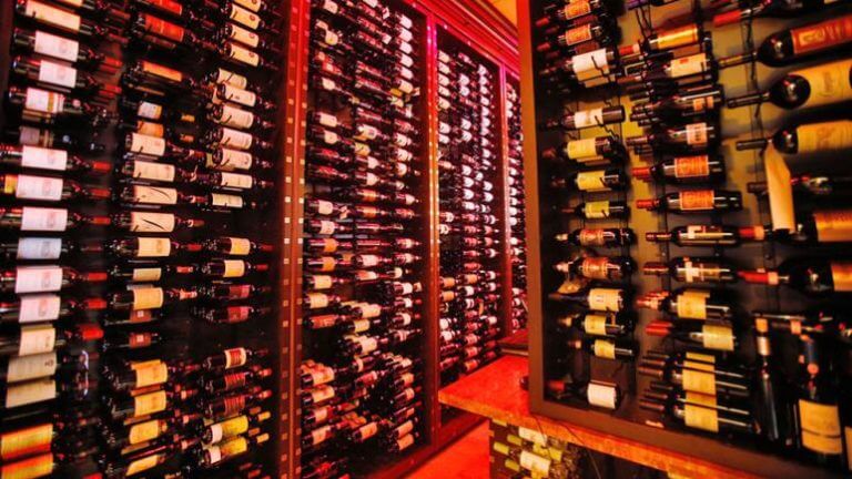 wine cellar at Ferraro's Italian Restaurant & Wine Bar