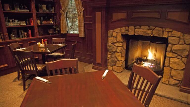 fireplace at Fireside Restaurant & Tavern