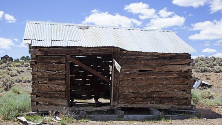 broken down building at ione ghost town