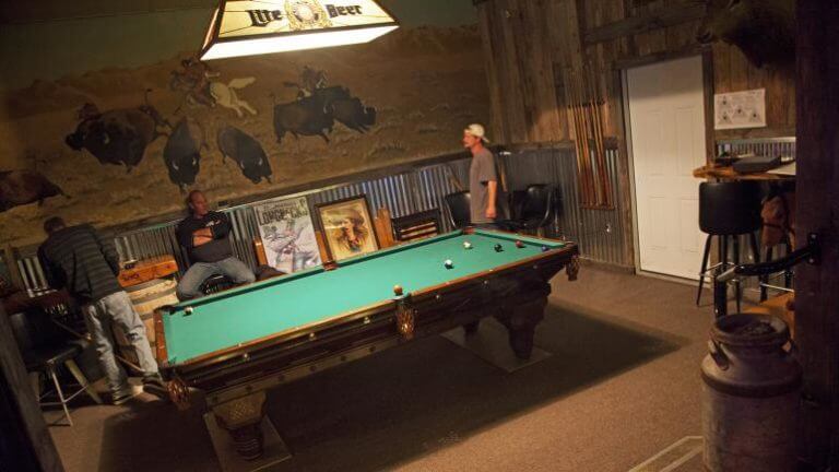 pool table in the nevada club of pioche