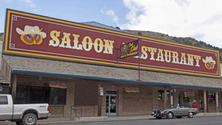 saloon and restaurant sign for eureka owl club