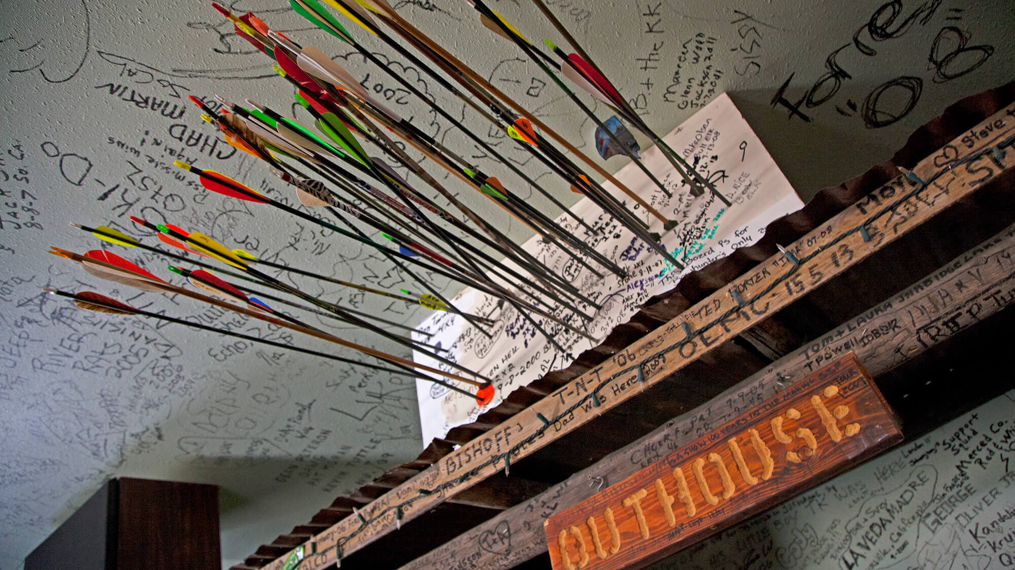 Arrows at outdoor inn