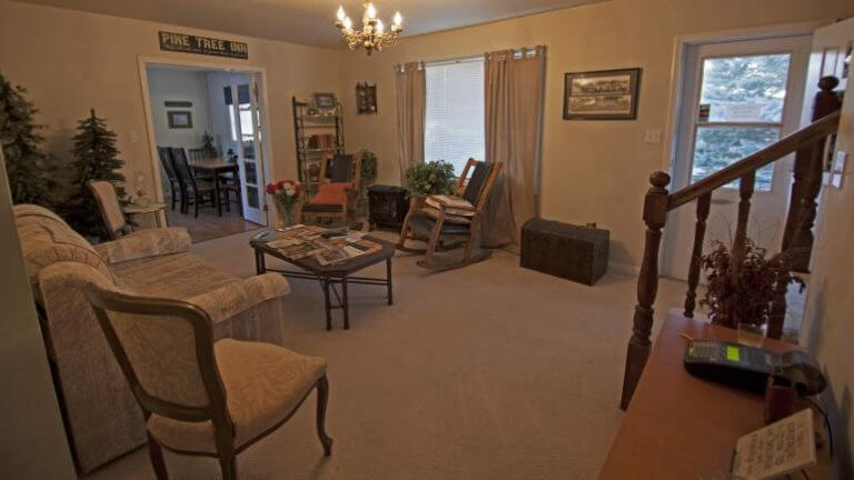 living area at pine tree inn and bakery