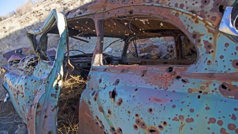 car at Rochester Ghost Town
