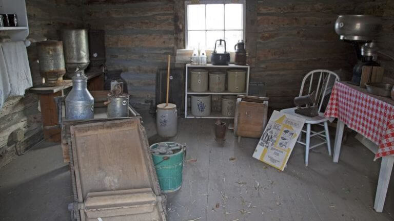 inside building at Sherman Station