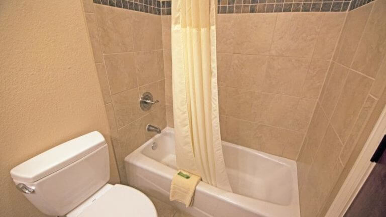 shower in ramada elko hotel guest room