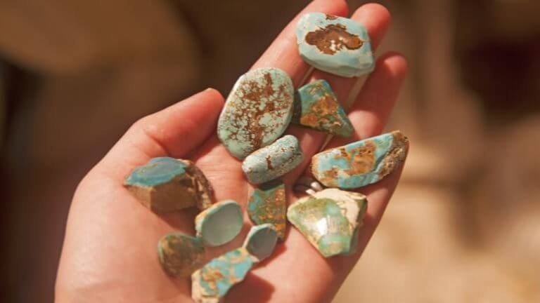 hand full of turquoise