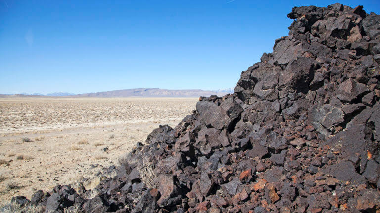 obsidian laden lava beds