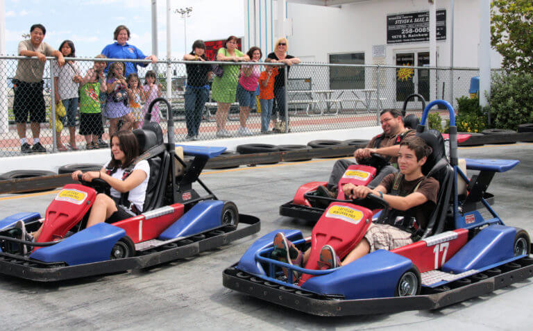 three go karts