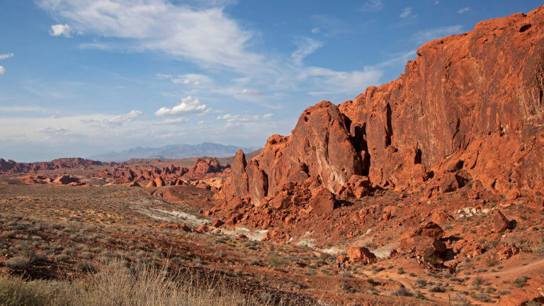 valley of fire scenic byway side view of mountain