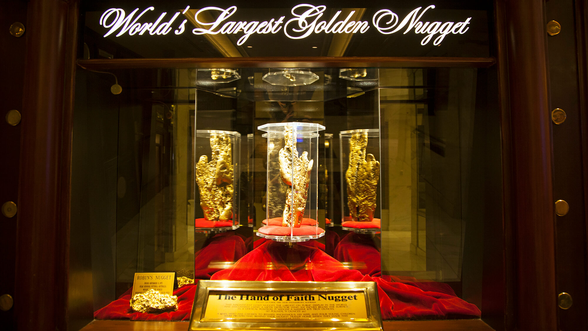 trophy display at the golden nugget
