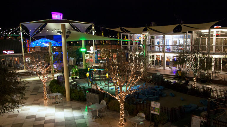 Downtown Container Park lights