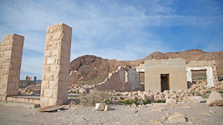 Rhyolite Ghost Town ruins