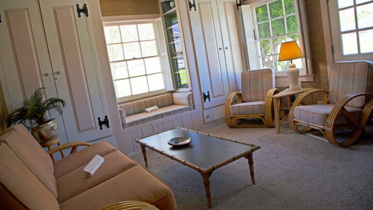 sitting room in the ranch house