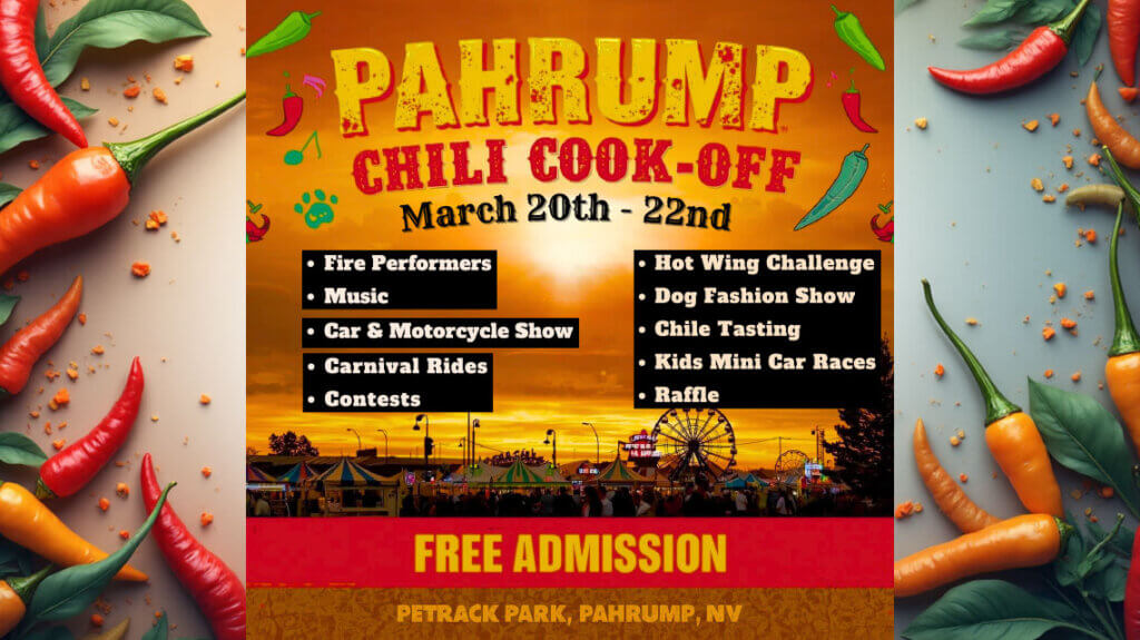 2026 flier for the pahrump chili cook off festival in pahrump nv