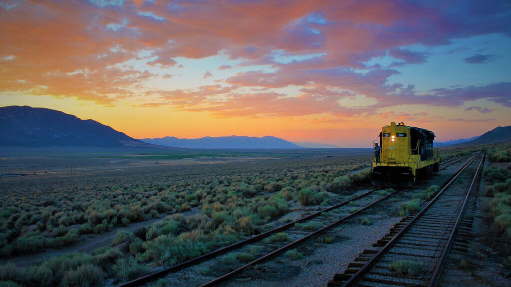 nevada northern railway sunset stars and champagne train