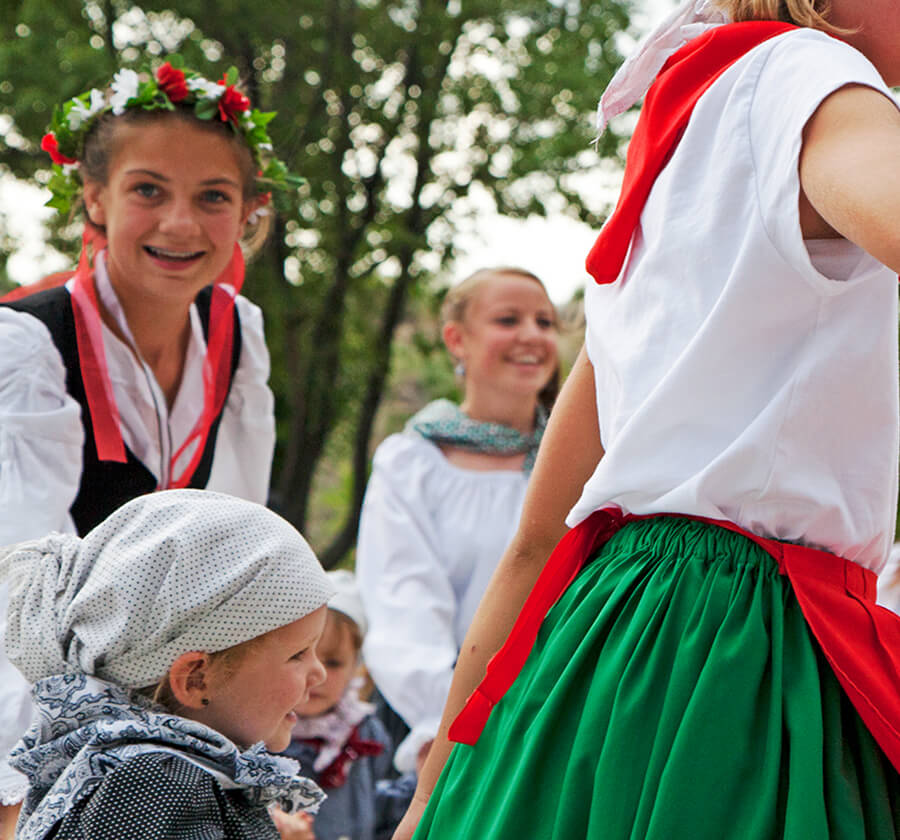 children at the national basque festival