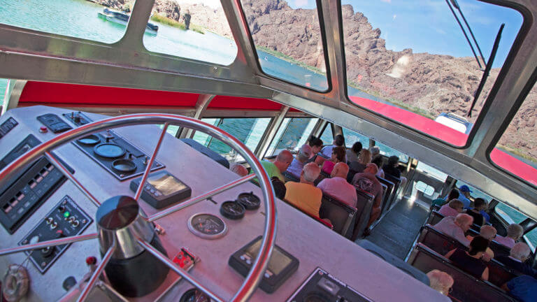 steering London Bridge Jet Boat Tours