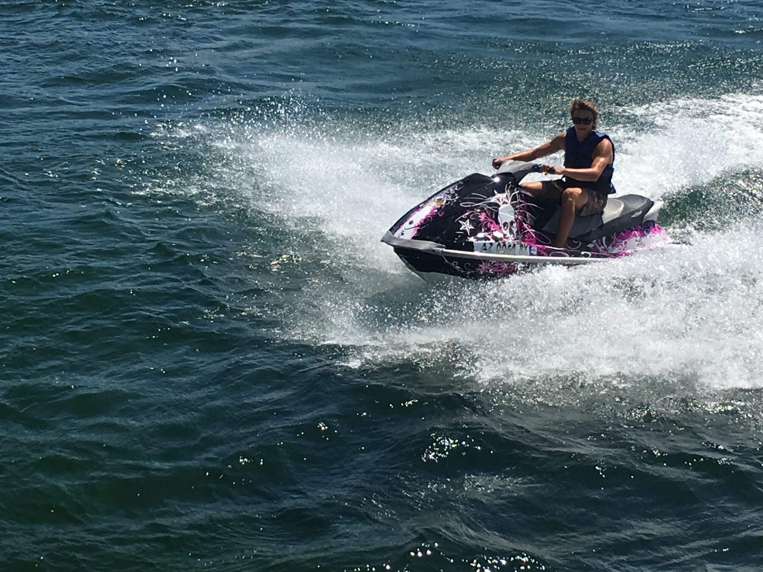 man on a jet ski