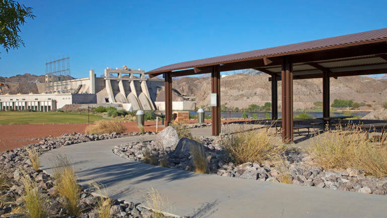 covered picnic area at colorado river heritage greenway park