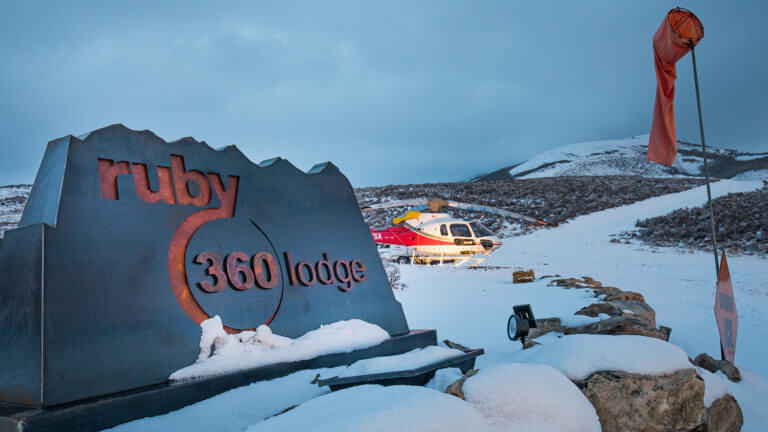 Ruby 360 Lodge sign